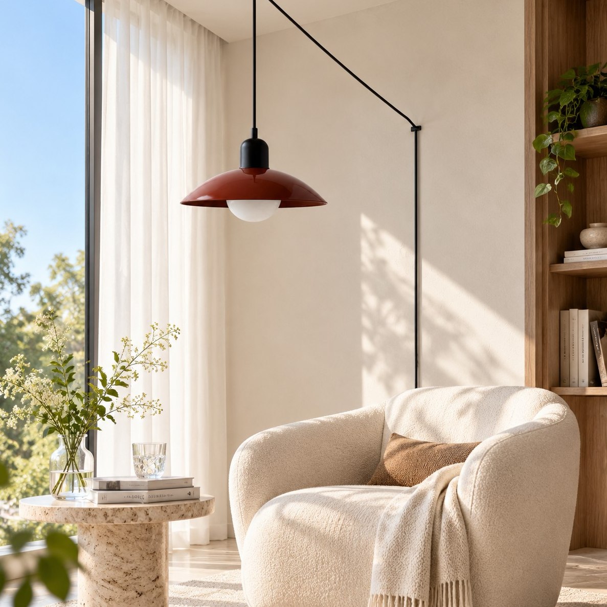 Mid Century Bauhaus Steckerpendelleuchte