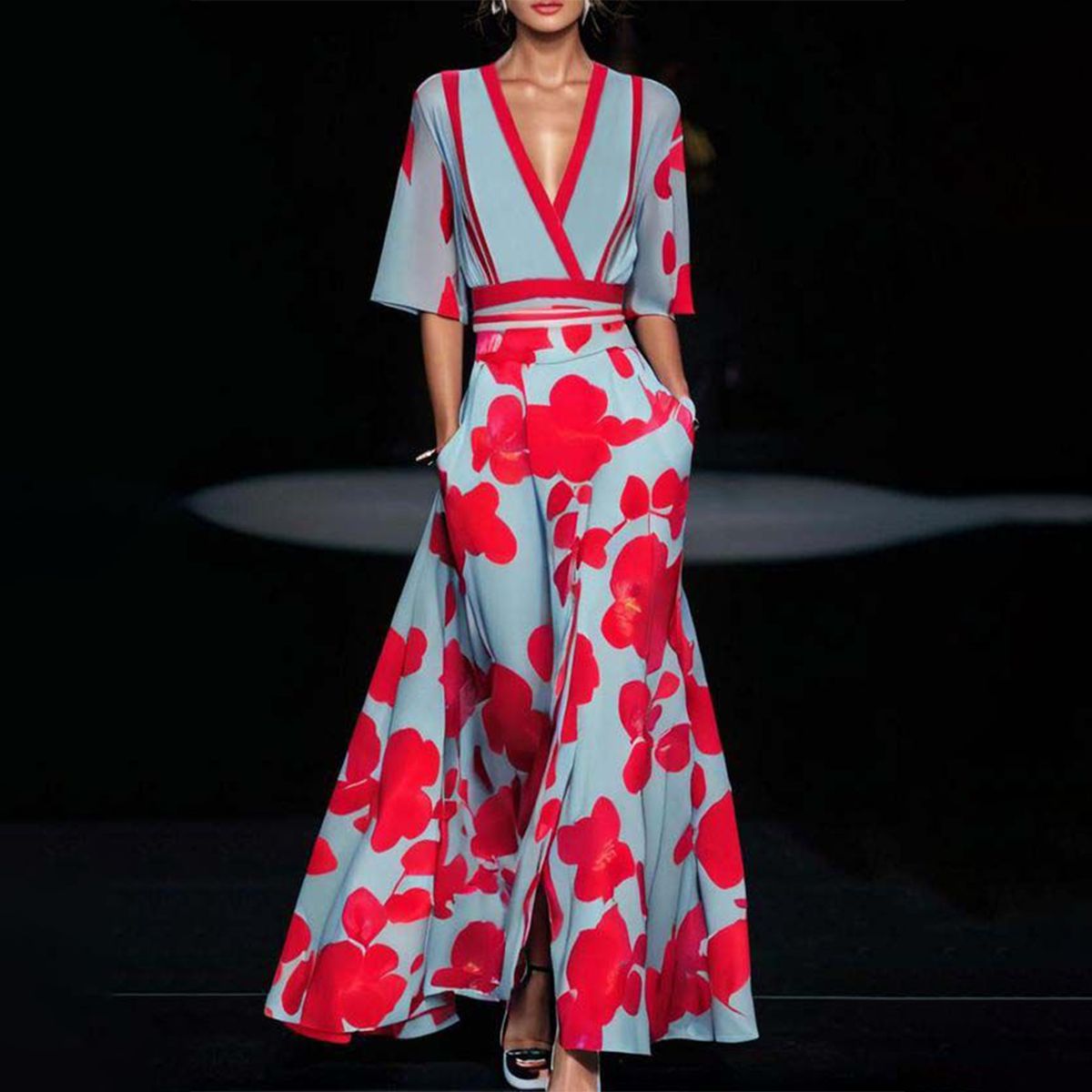 Elegantes Kleid mit sorgfältig gestalteten Ärmeln