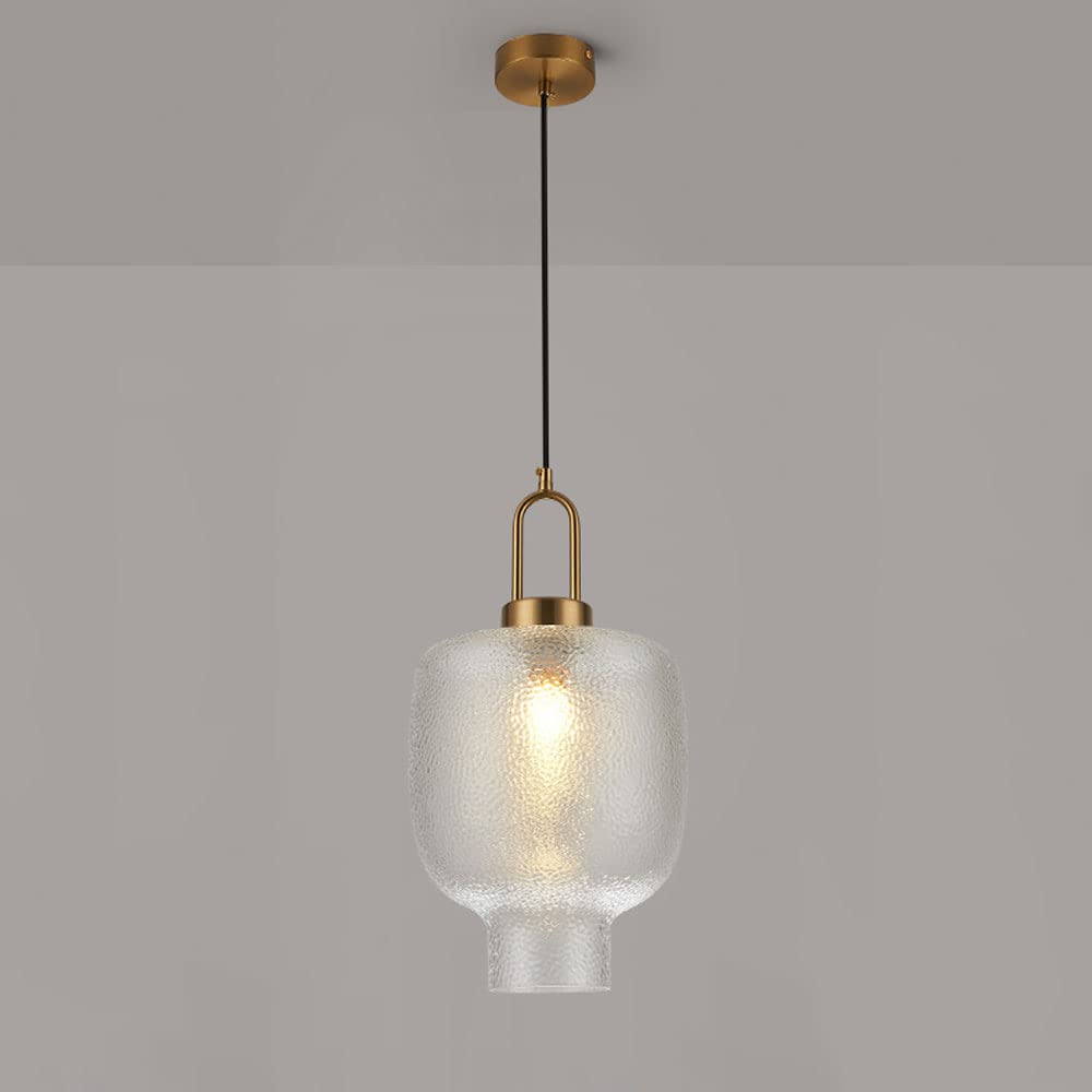 Modierende Glas- und Messingsuspension – Rustikale elegante Beleuchtung für ein stilvolles Interieur