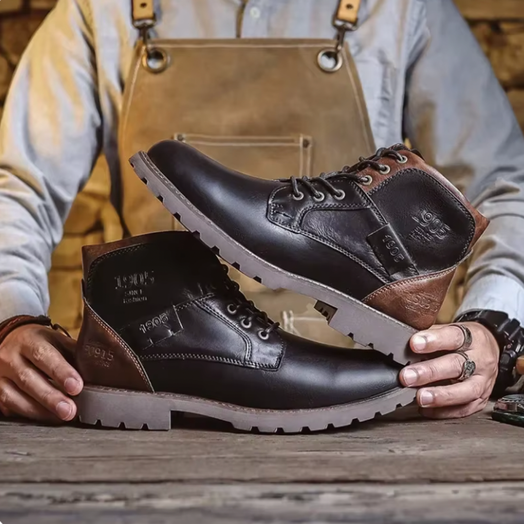 Aaron - Elegante Vintage-Lederschuhe