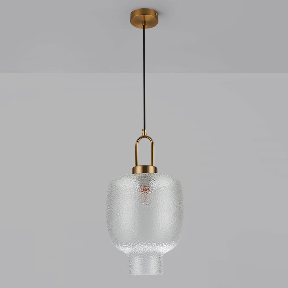 Modierende Glas- und Messingsuspension – Rustikale elegante Beleuchtung für ein stilvolles Interieur
