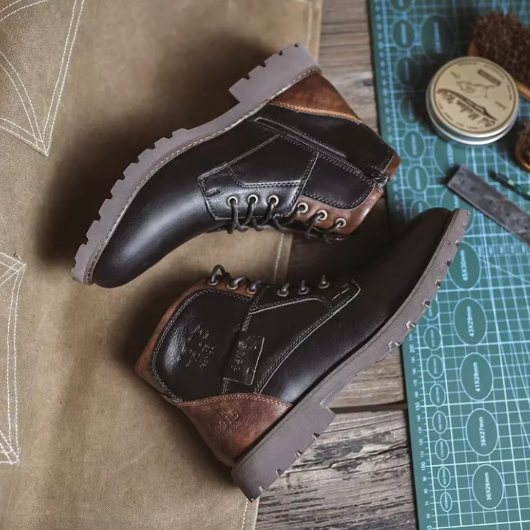 Aaron - Elegante Vintage-Lederschuhe