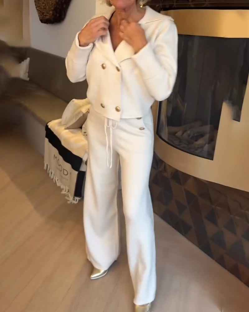 Elegantes und stilvolles V-Ausschnitt Set Fashion
