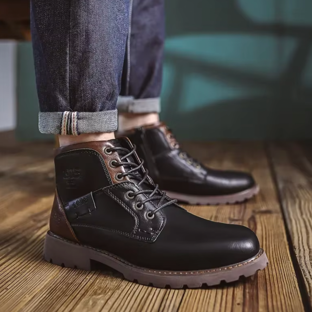 Aaron - Elegante Vintage-Lederschuhe