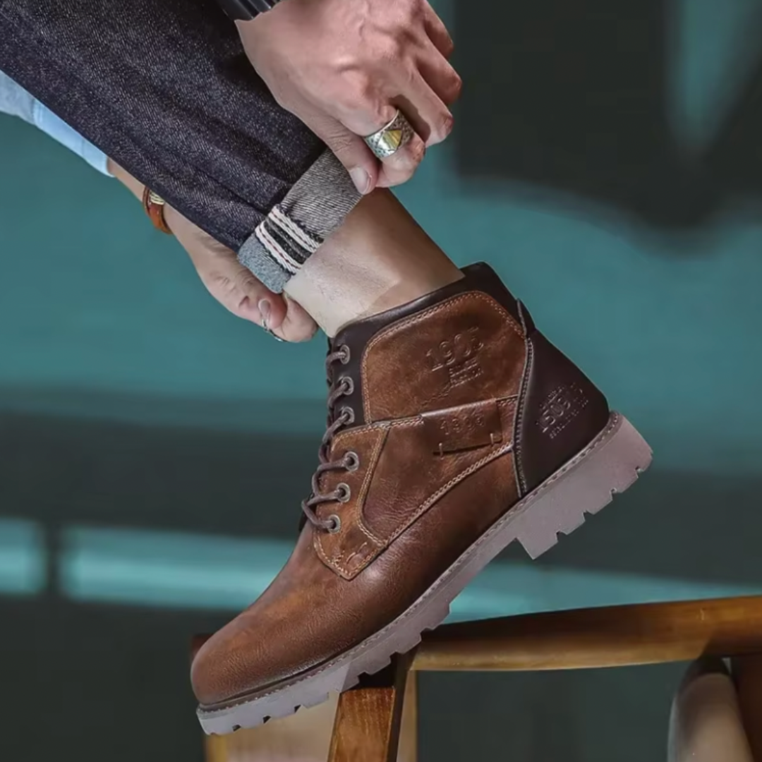 Aaron - Elegante Vintage-Lederschuhe