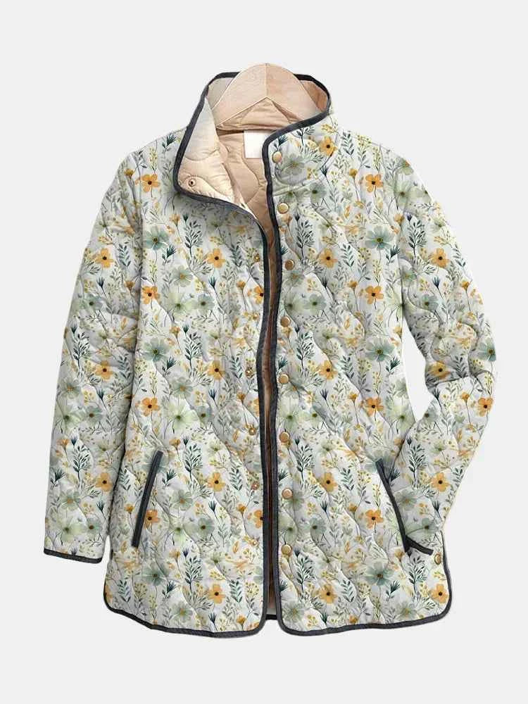 Nola | Floral-Printed Quilted Jacket
