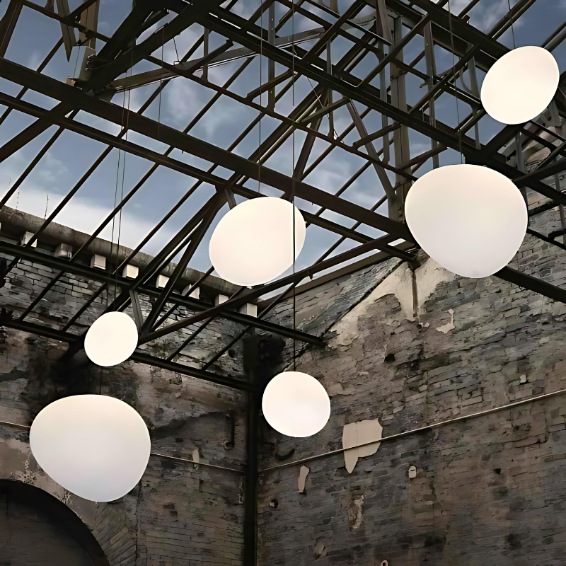 Auralyne - Elegante Acryl-Kieselstein-Design Hängeleuchte für stilvolles Raumambiente