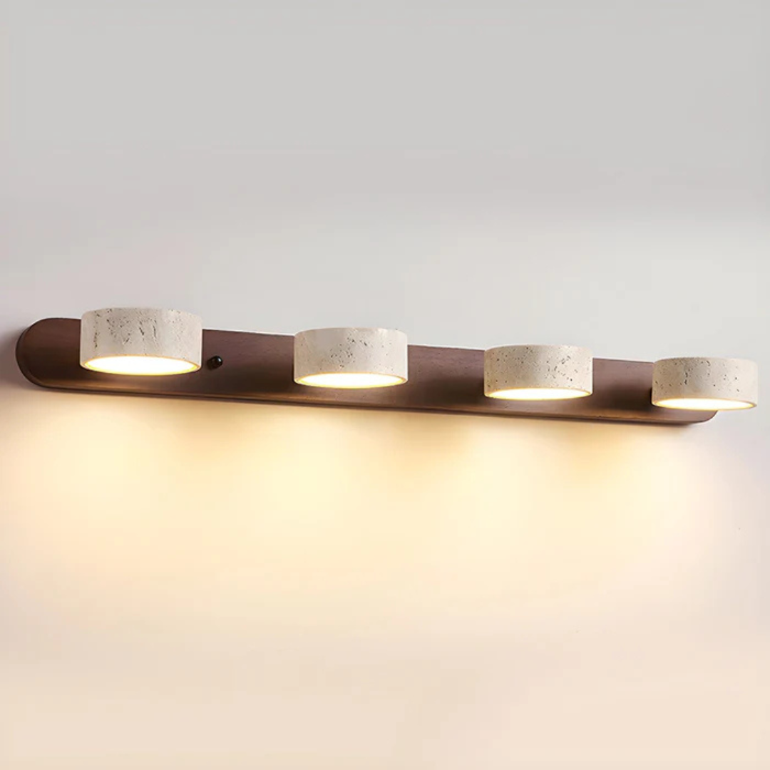 Lyra - Elegante Innenwandleuchte aus Travertin für stilvolle Beleuchtung