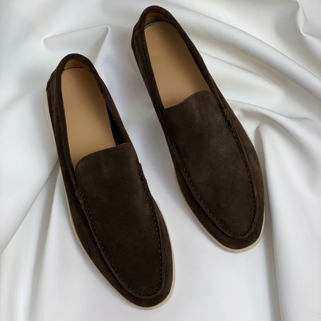 Herren Vintage Leder-Loafer