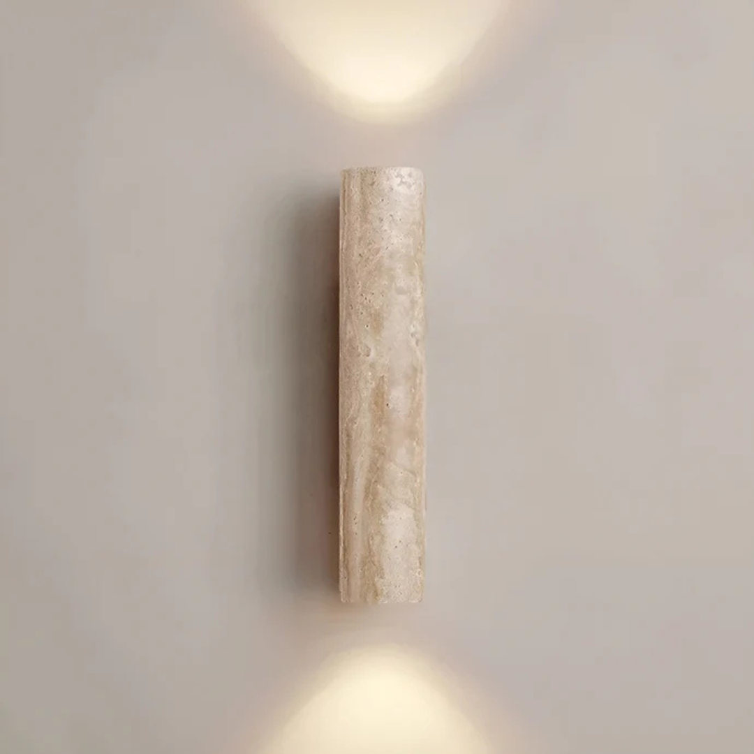 Elegante Marmor Wabi Sabi LED Wandleuchte für ein Modernes und Atmosphärisches Interieur