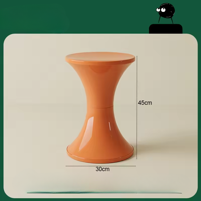 Floratheia - Moderne nordische Kunststoff-Nebentisch mit einzigartigem dicker Sanduhr-Design