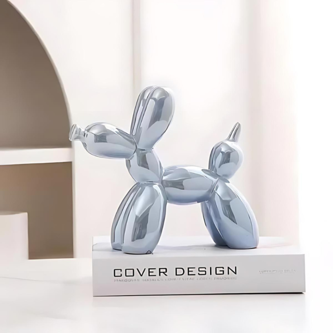 Nyxis - Einzigartige dekorative Keramikballonhund-Skulptur für ein faszinierendes Interieur
