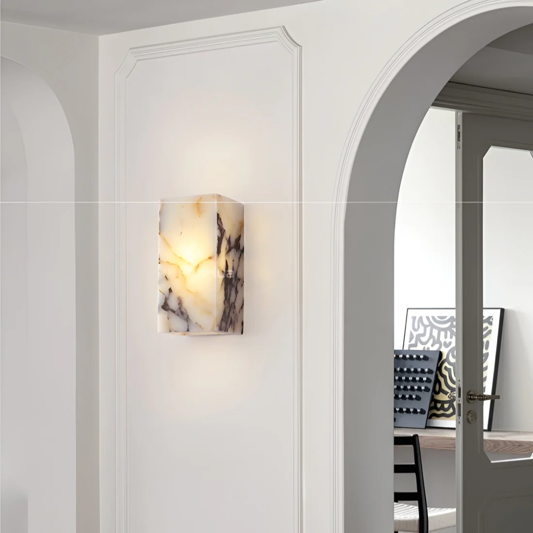 Xera - Elegante Marmor-Naturstein-Wandlampe für eine Luxuriöse Atmosphäre