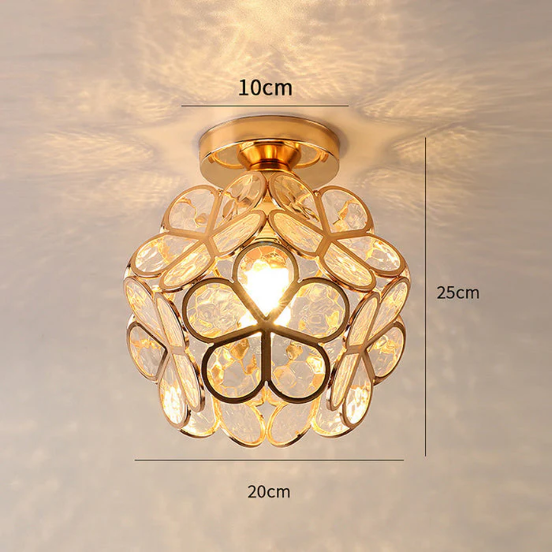 Zyvia - Luxuriöse elegante Glas-Blumen Deckenleuchte für ein stilvolles Interieur