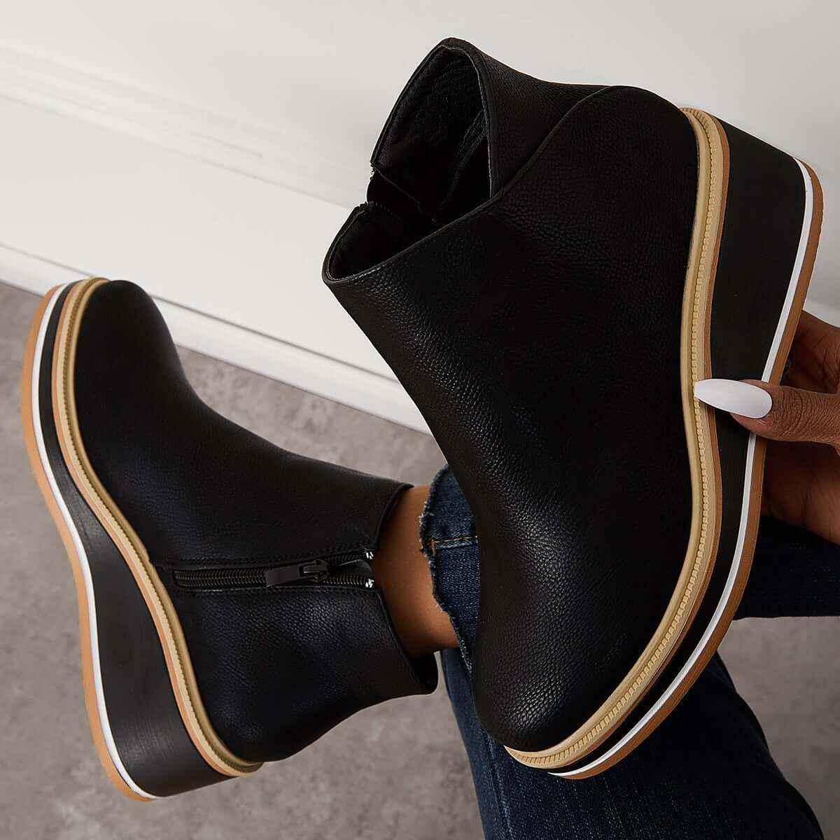 Elegante Orthopädische Schuhe für Damen hinten