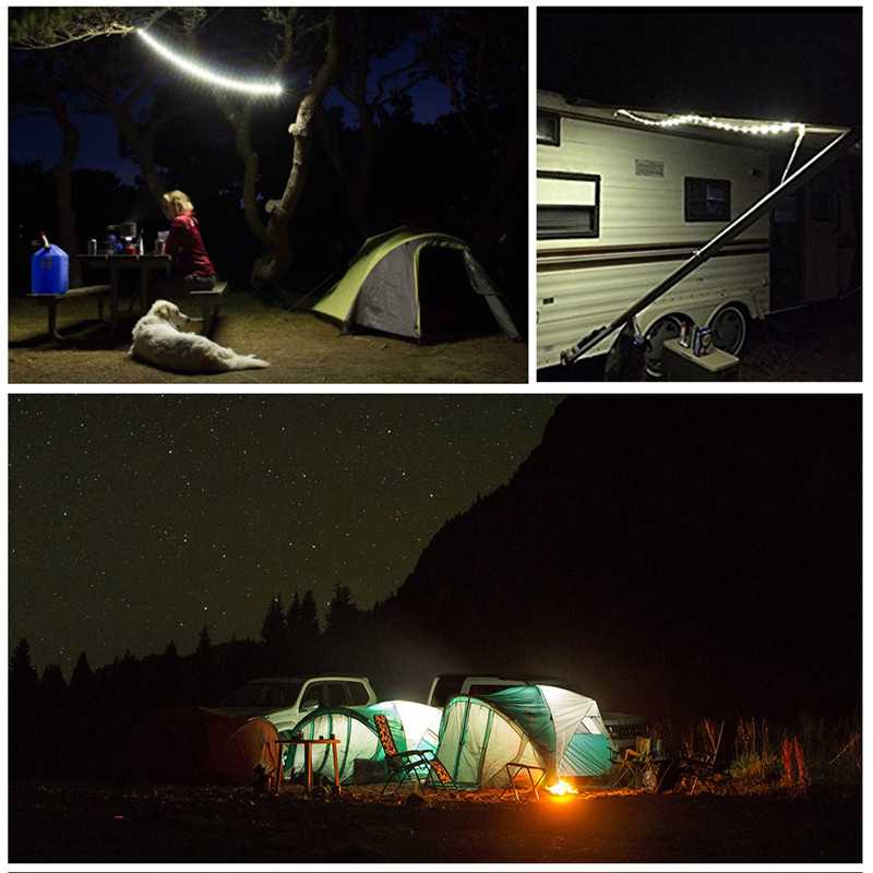 Tragbarer Camping LED Lichtstreifen – Wasserdicht, USB Wiederaufladbar