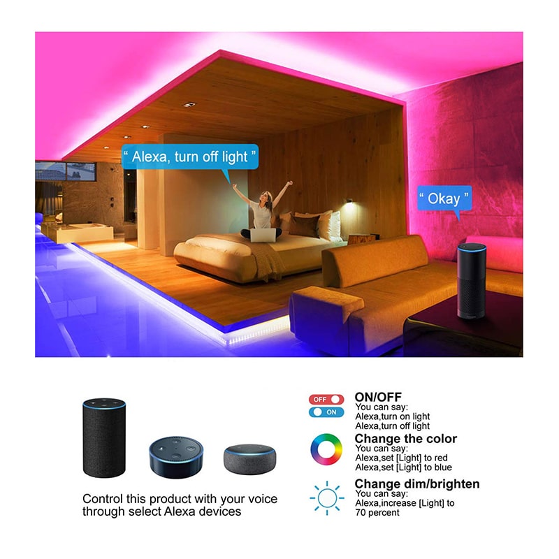 Smart WiFi LED Streifen – 8 Modi mit Musiksynchronisation