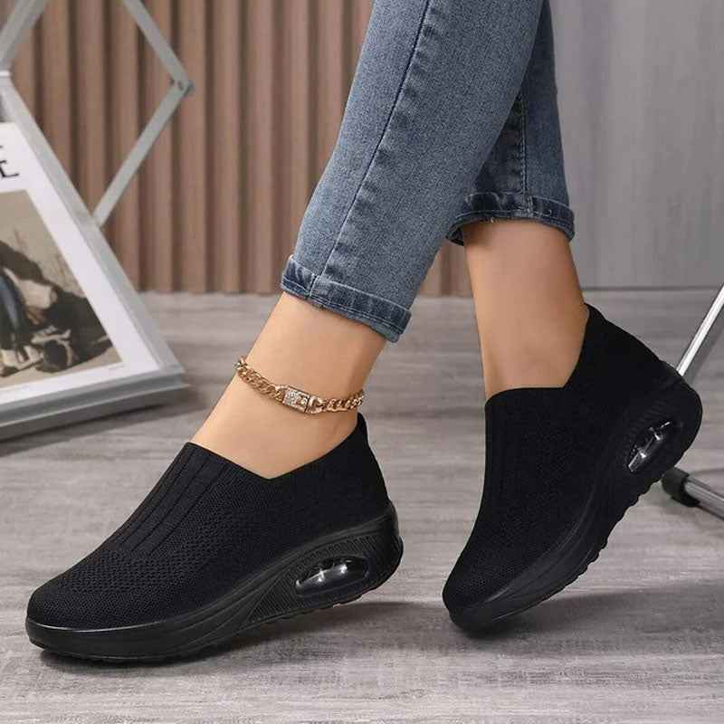 Damen atmungsaktive Slip-On-Sneaker für ganztägigen Komfort