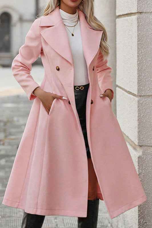 Doppelreihige Jacke mit eleganter A-Linien-Schnitt