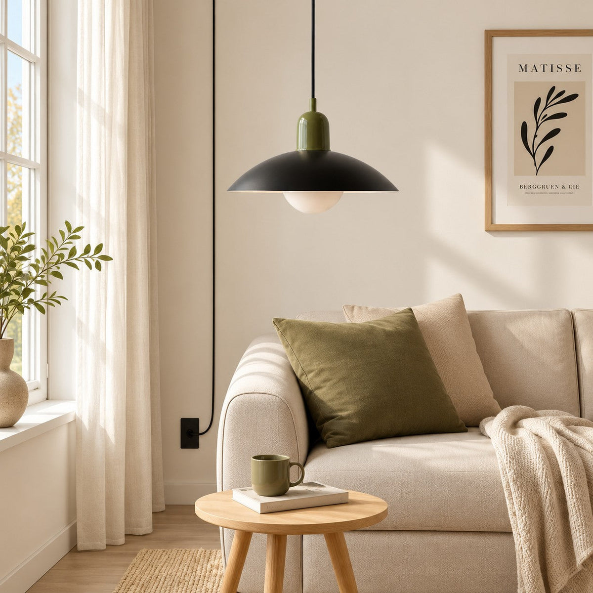 Mid Century Bauhaus Steckerpendelleuchte