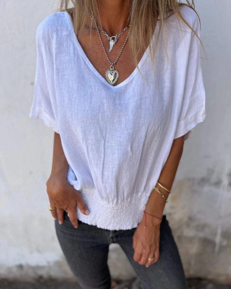 Lennox Close Cut V-Ausschnitt T-Shirt – Stilvoll und Bequemes Basic