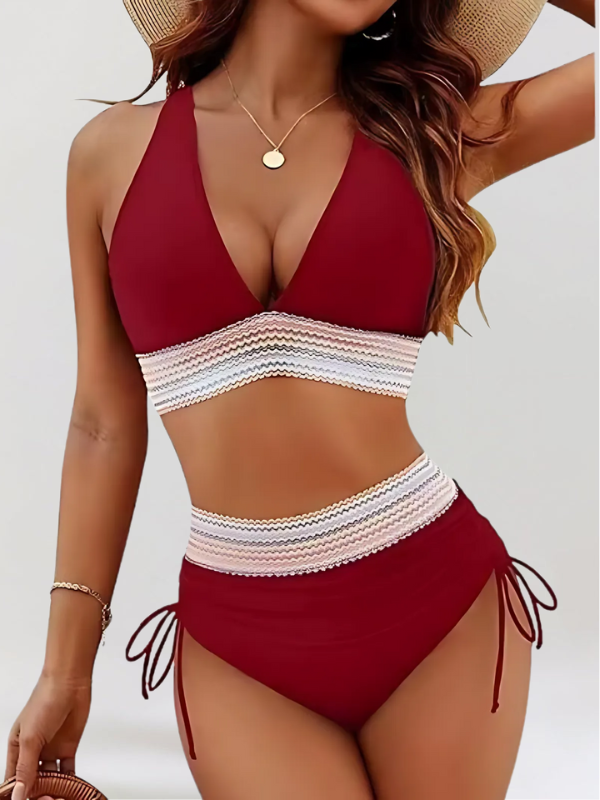 Bikini-Set mit Bauchkontrolle und hoher Taille