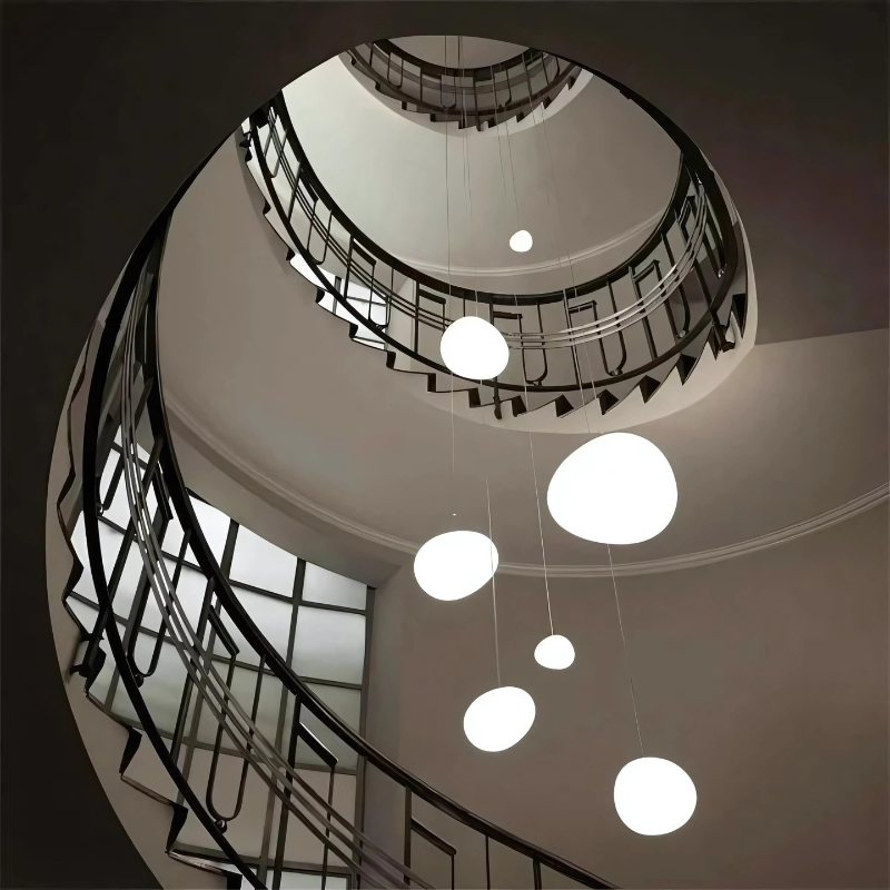 Auralyne - Elegante Acryl-Kieselstein-Design Hängeleuchte für stilvolles Raumambiente