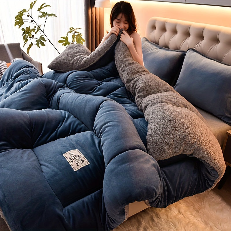 Doppelseitige Sherpa-Fleecedecke - Dicke & Weiche Kuscheldecke
