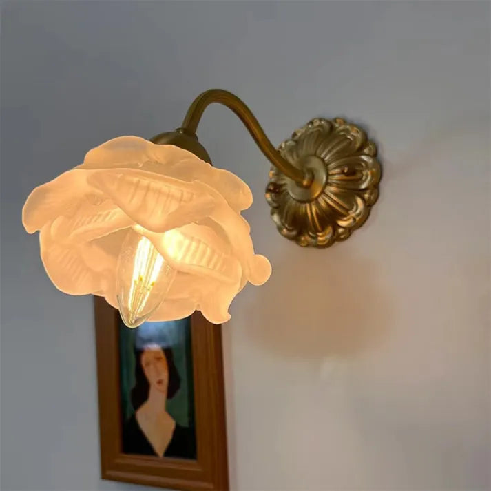 BlossomGlow | Wandapplice aus gepatchtem Kupfer im Vintage-Stil, Retro-Eleganz für Ihre Innendekoration