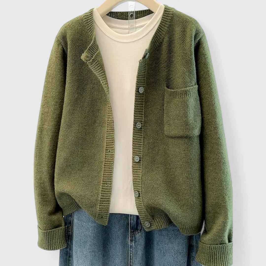 Clara - Eleganter lässiger Cardigan mit Knöpfen