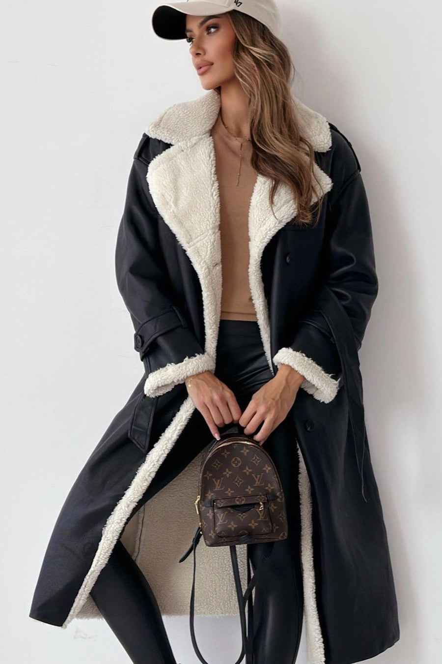 Wendbarer Fleece-Standkragenmantel für vielseitige Wärme und Stil