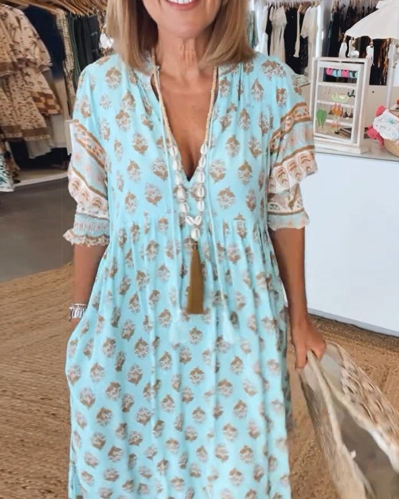 Hiley - Elegant und bequeme bedruckte Kleid für alle Anlässe