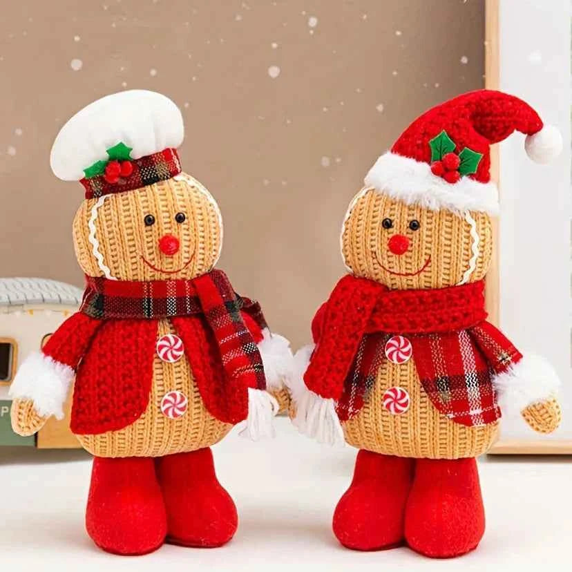 KnitJoy - Exklusives handgefertigtes gestricktes Weihnachtsfigur-Dekorationsstück für die Weihnachtszeit