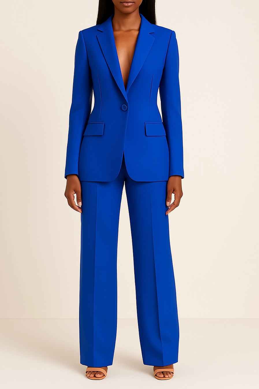 Ella | Elegantes formelles Anzug-Set mit langem maßgeschneidertem Blazer für Damen