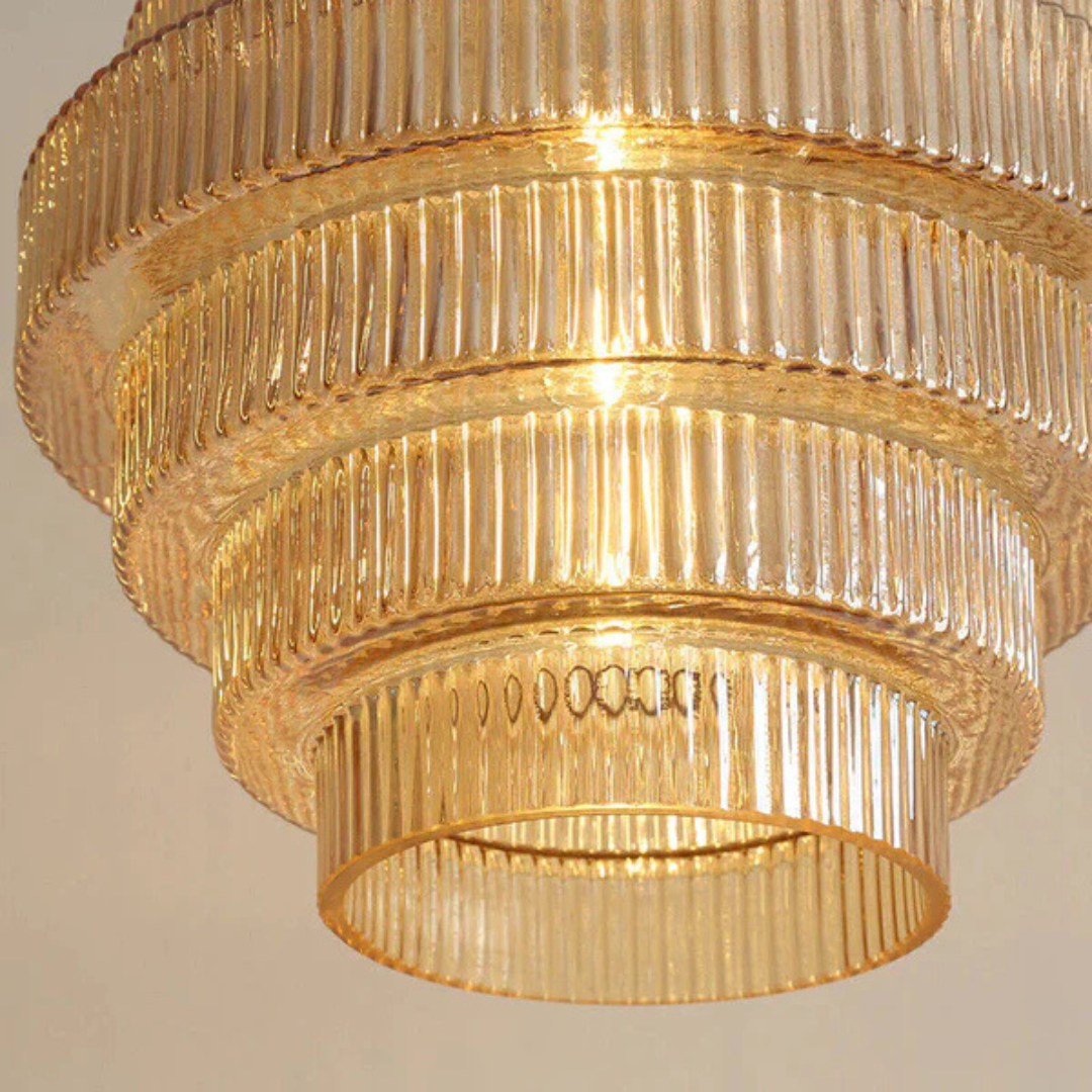 Hebes - Elegante Retro-Hängeleuchte in Glaskunst für stilvolle Beleuchtung