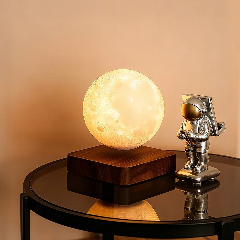 EtherealOrbit Schwebe-Lampe – Magnetisch Schwebendes Mond & Saturn Licht