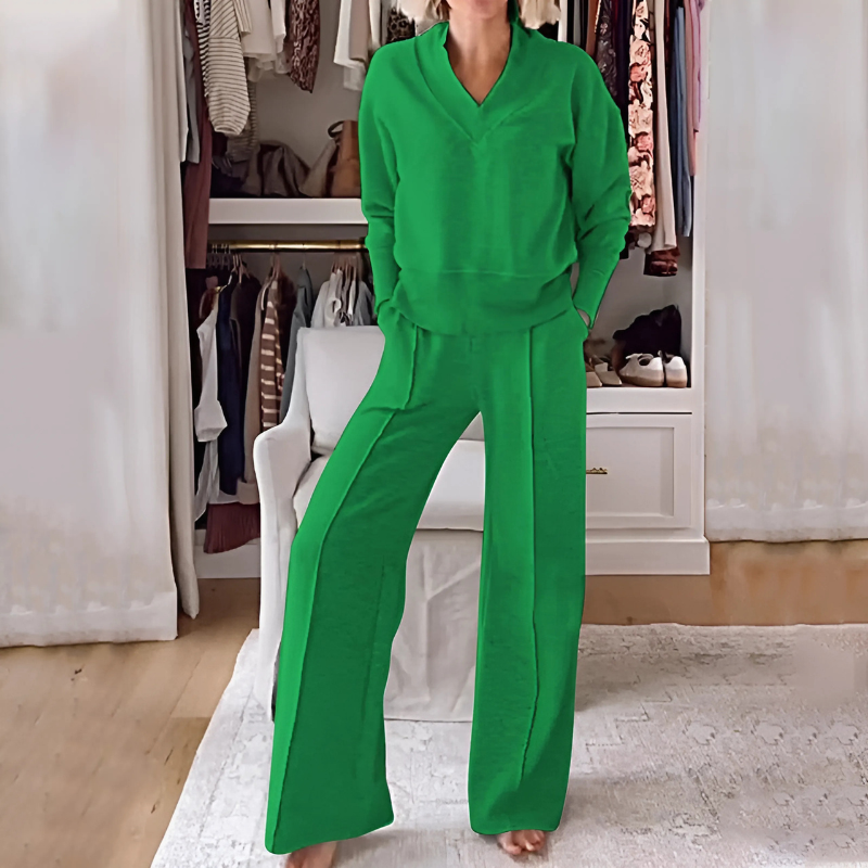 Lounge-Set 2 Teile mit V-Ausschnitt Soft und Bequem