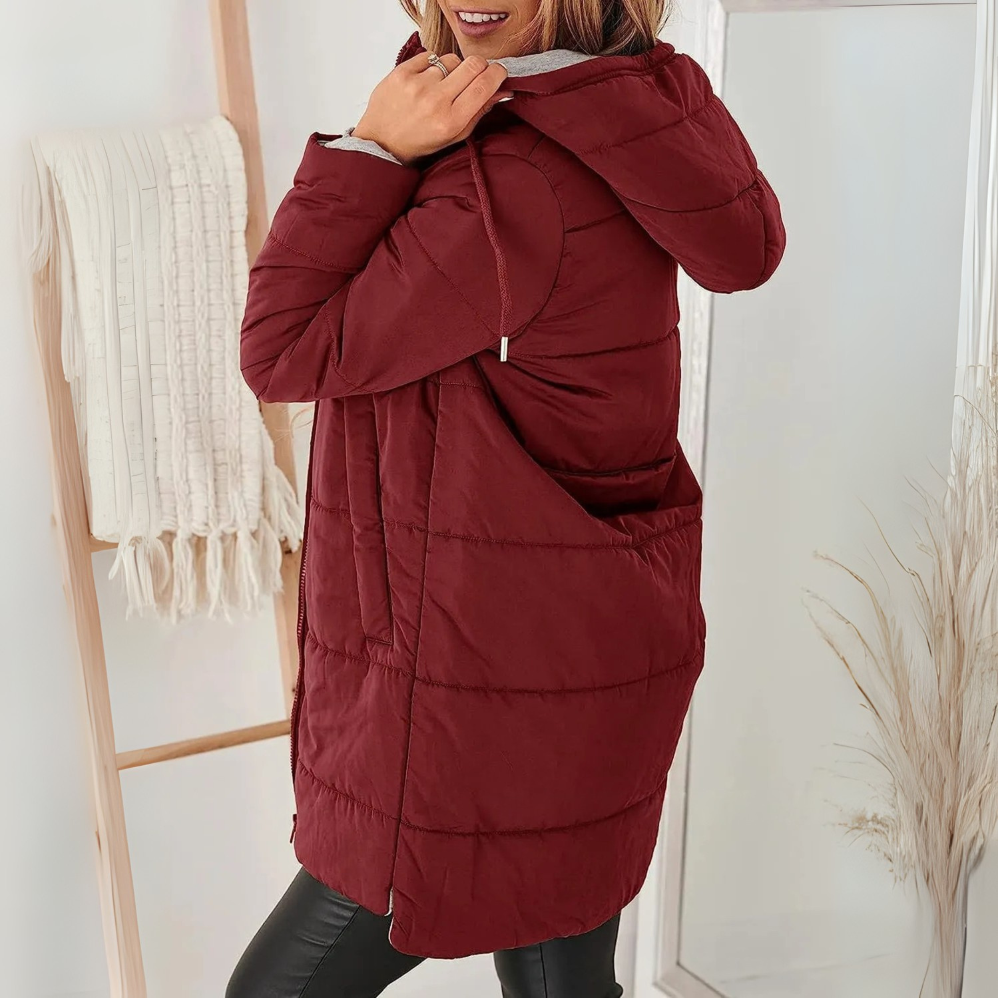 Eula Casual Kapuzen-Pufferjacke mit Daunenfüllung für Wärme und Stil im Alltag