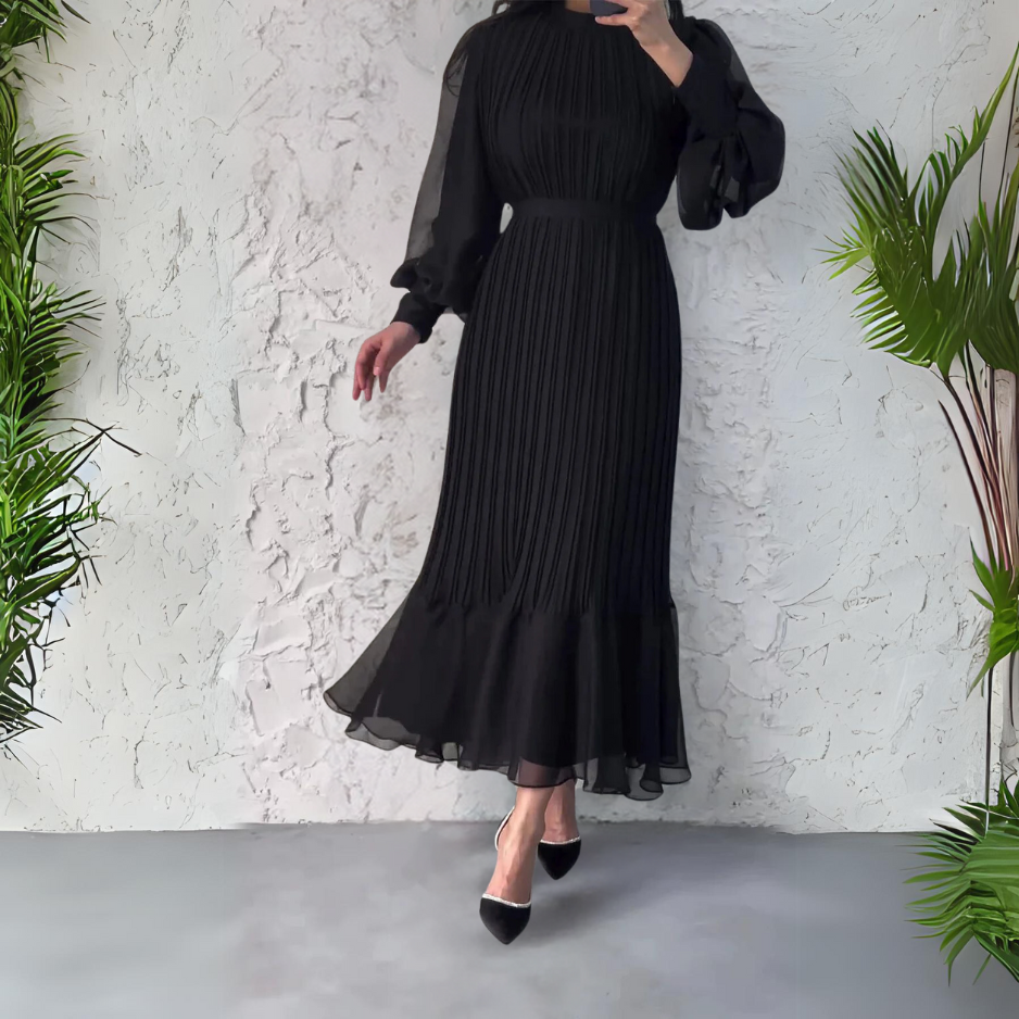 Hazel plissiertes elegantes Kleid – Mühelose Raffinesse in jeder Falte