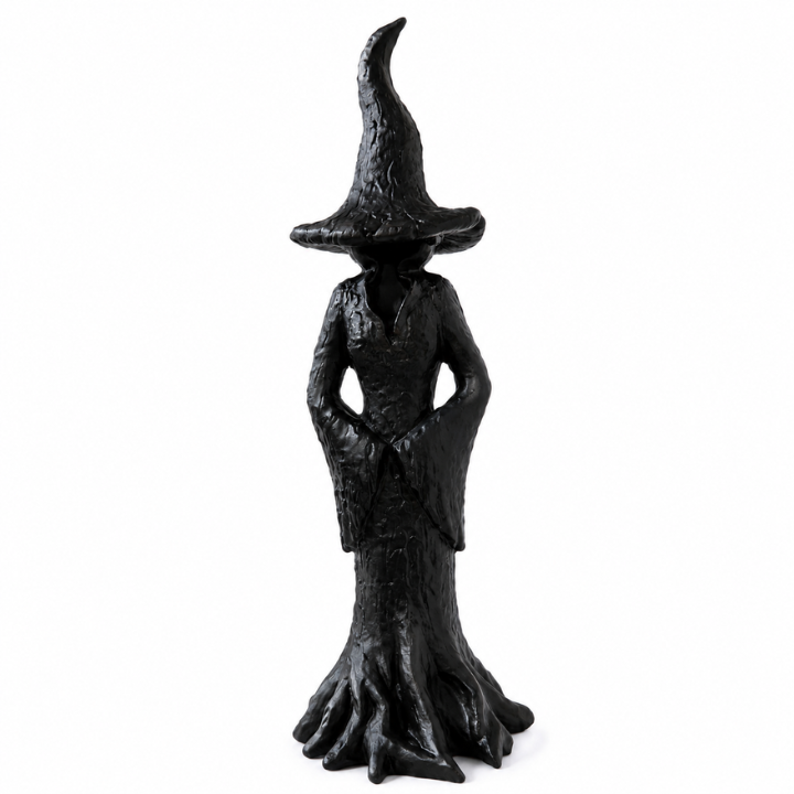 Hexen-Gartenstatue - Handgefertigte Wächterfigur aus Harz