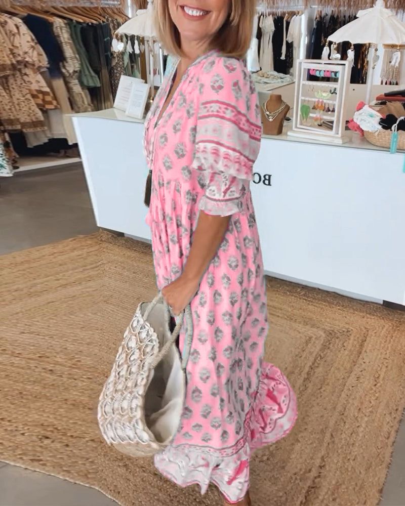 Hiley - Elegant und bequeme bedruckte Kleid für alle Anlässe
