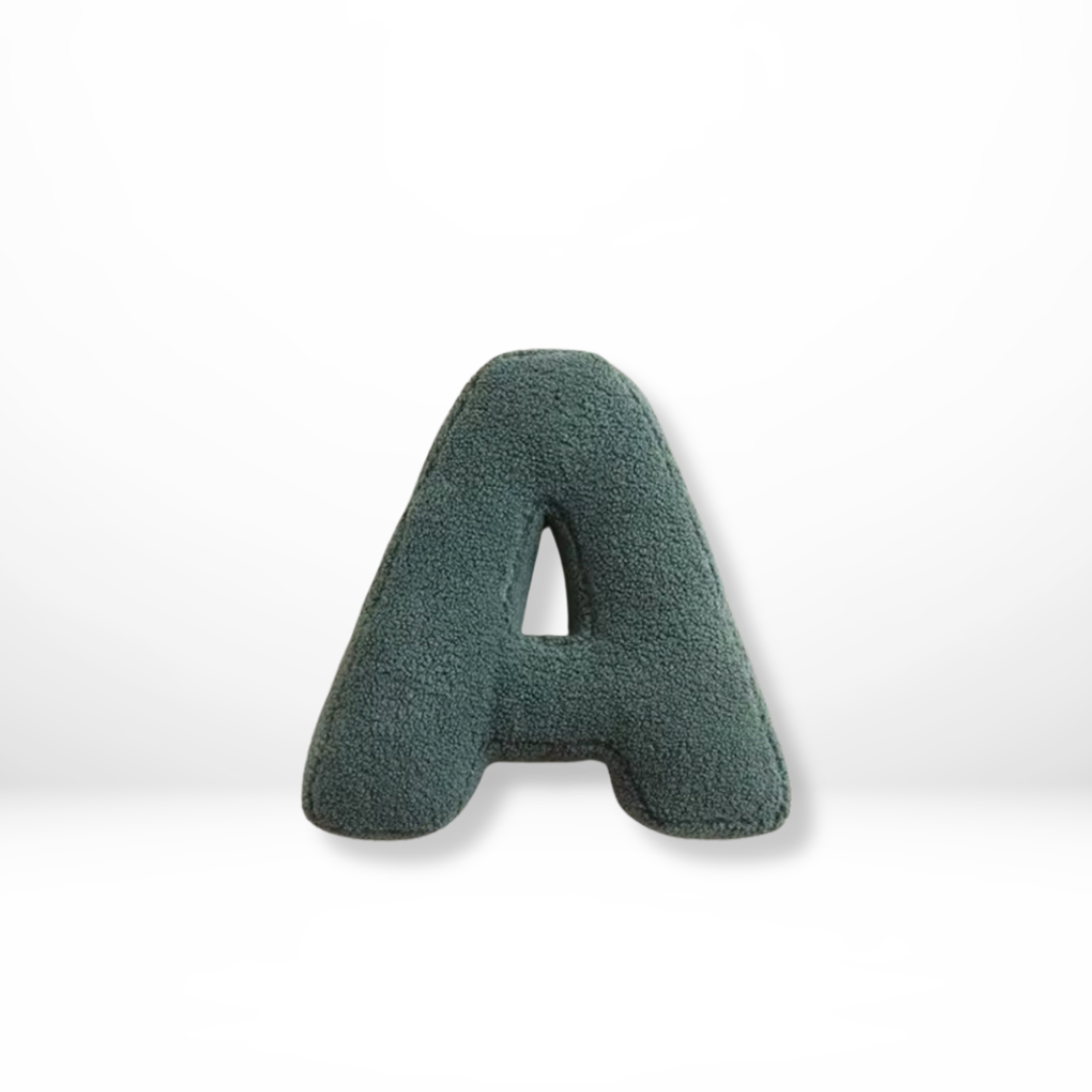 Avenia Luxushandgefertigter Samt-Buchstaben-Kissenset mit Buchstaben A bis Z für eine stilvolle und verspielte Raumgestaltung