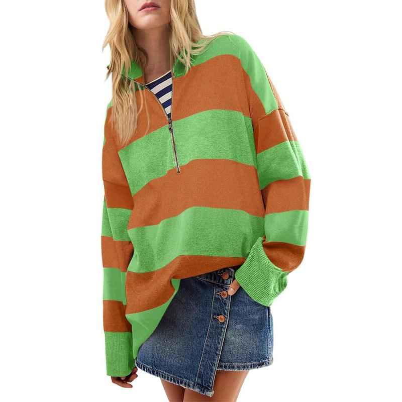 AUTUMN™ Gemütlicher Oversize-Rollkragenpullover mit Halb-Reißverschluss-Detail
