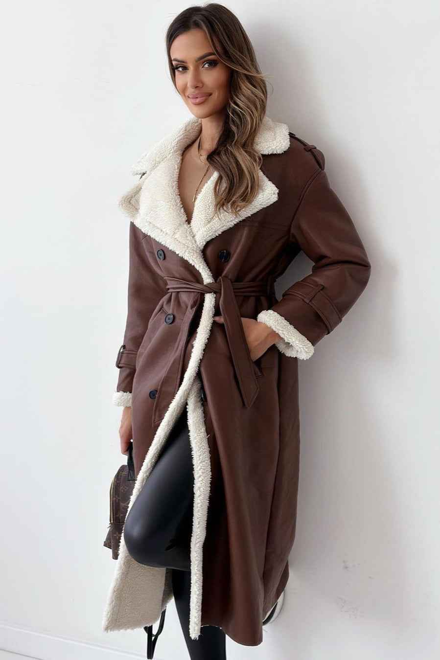 Wendbarer Fleece-Standkragenmantel für vielseitige Wärme und Stil