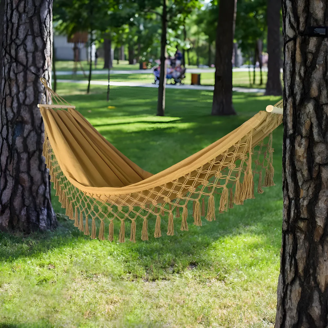 Velri - Luxuriöse Komfortable Boho Baumwollhängematte für ultimativen Komfort