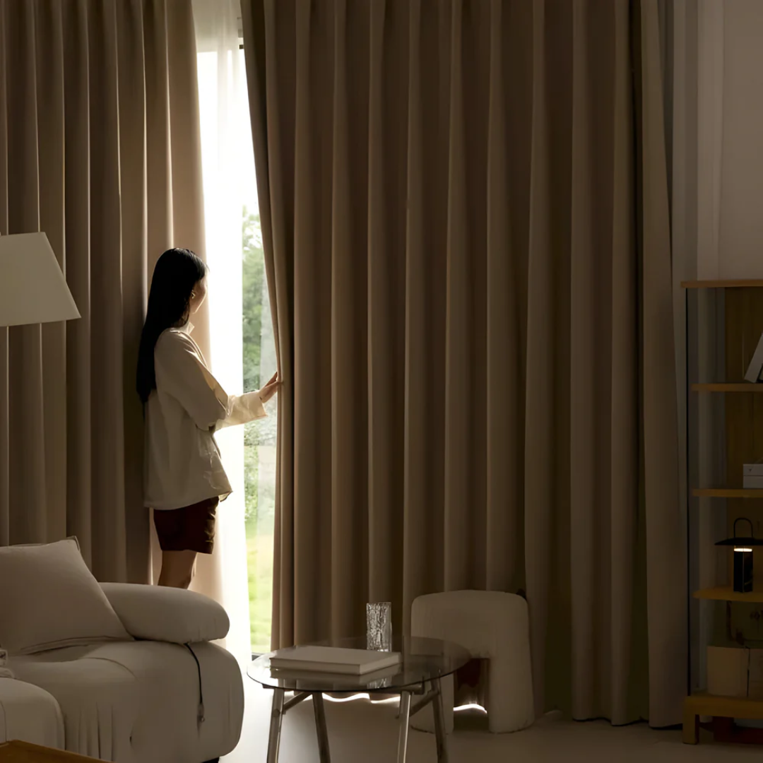 Moxra - Elegante Luxus Verdunkelungsvorhänge für ultimative Privatsphäre und Ruhe