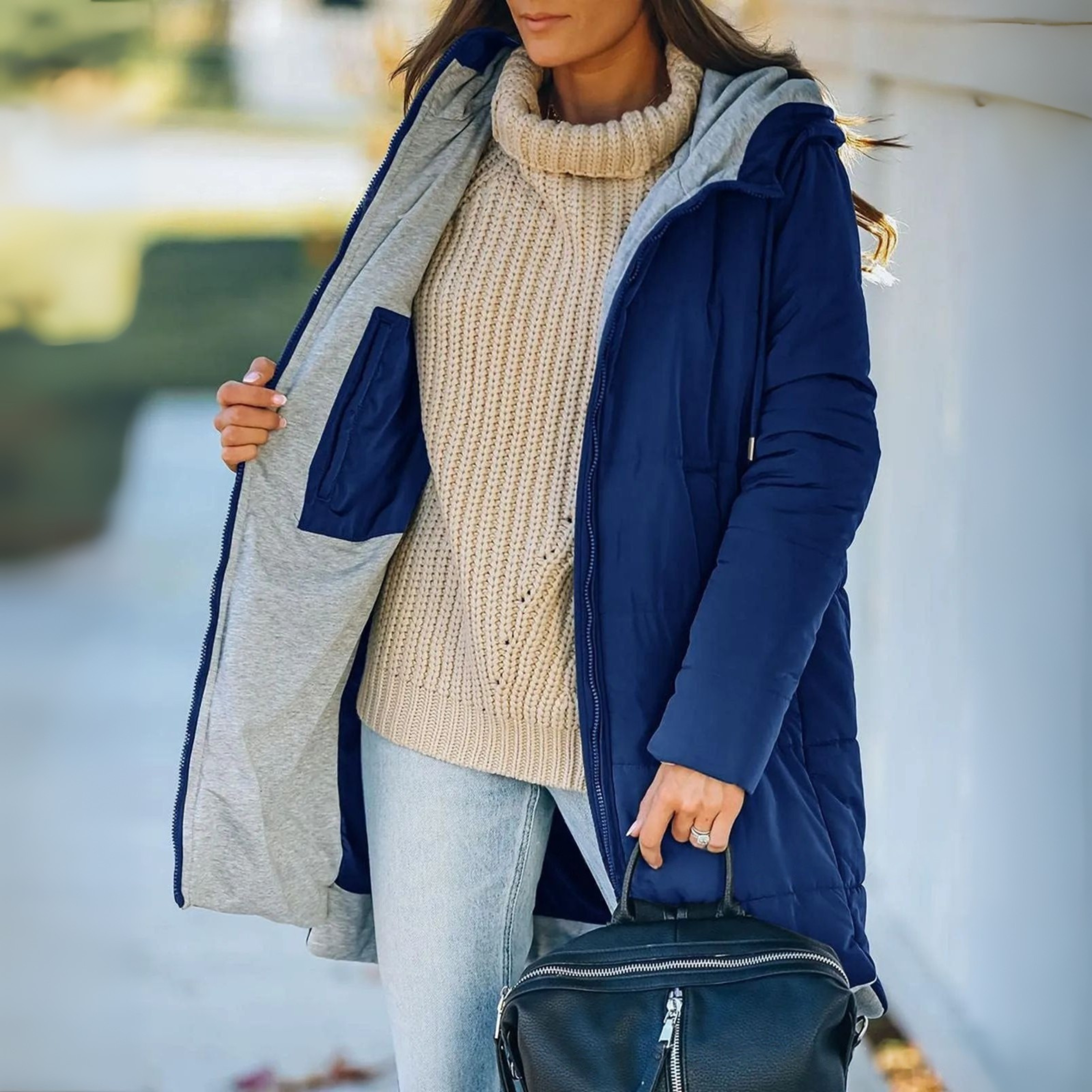Eula Casual Kapuzen-Pufferjacke mit Daunenfüllung für Wärme und Stil im Alltag