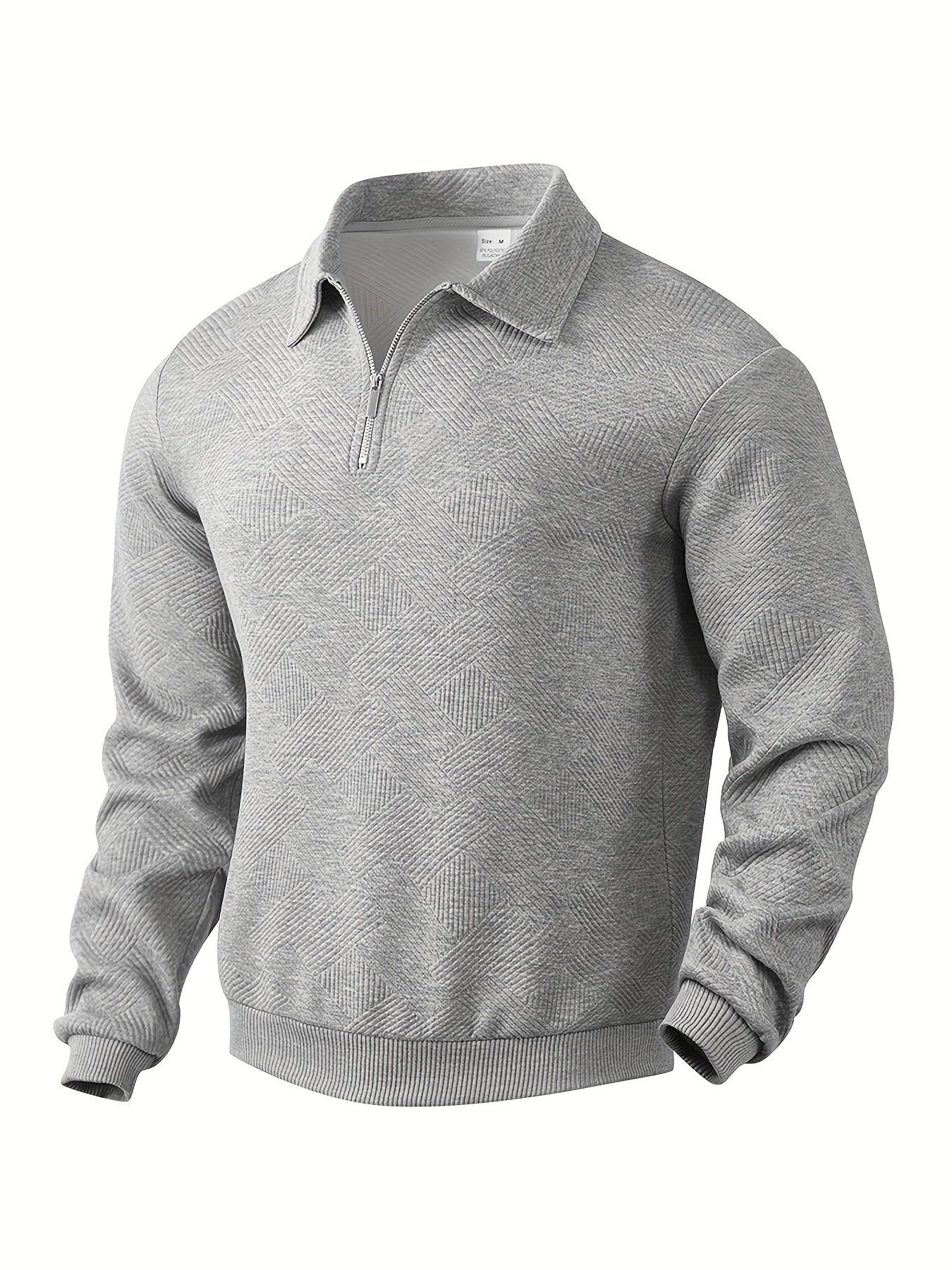 James – Eleganter Pullover mit Vintage-Geometrischen Mustern und Reißverschluss