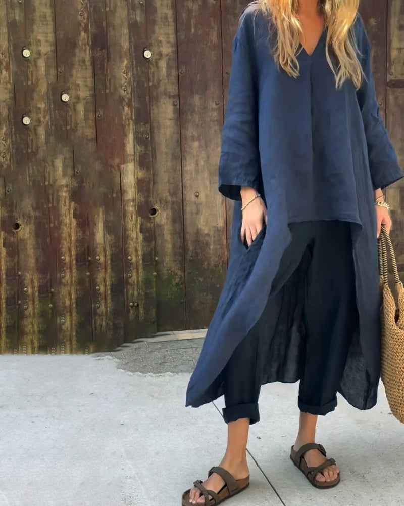 Florence | Damen-Set aus langem Tunika und Hose, bequem und elegant