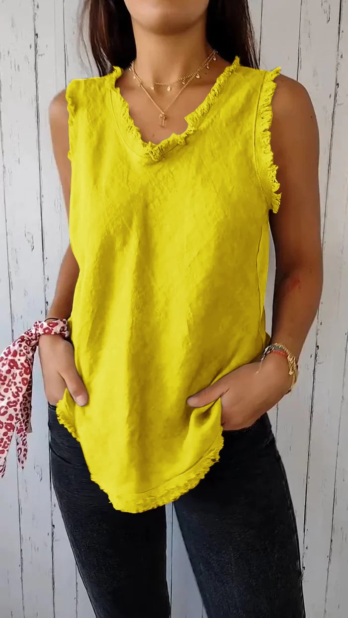 Aeliana Elegante V-Ausschnitt Weste für einen stilvollen Look